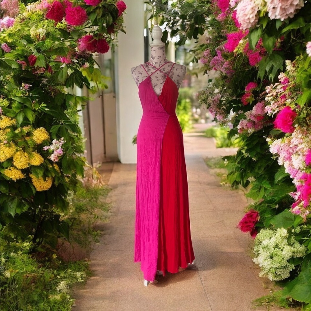 Alya Color-block Sexy Maxi Dress